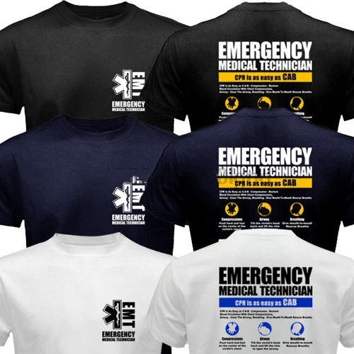 

Emt Emergency Medical Technician Service Ems Paramedic Cpr First Rescue T-Shirt