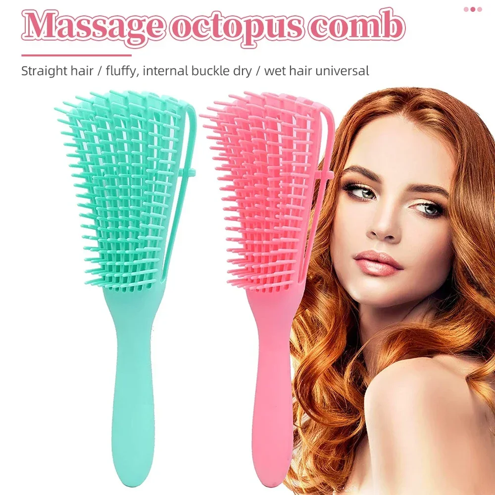 5 шт. щетка для распутывания волос массажная расческа кожи головы регулируемая
