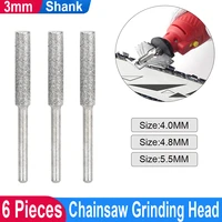 6pcs chainsaw grinding head diamond coated polishing bits 4 04 85 5mm chainsaw sharpener for chainsaw sharping grinding tools