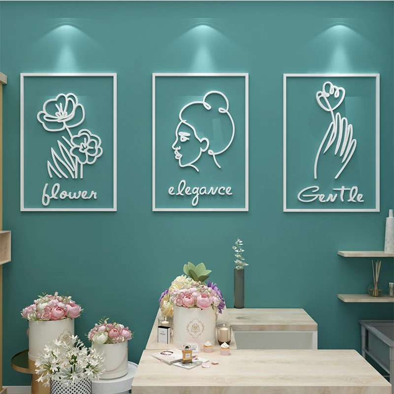 

WS252 Shop decoration supplies online celebrity photo area decorate window shop background wall decoration ins wind stickers