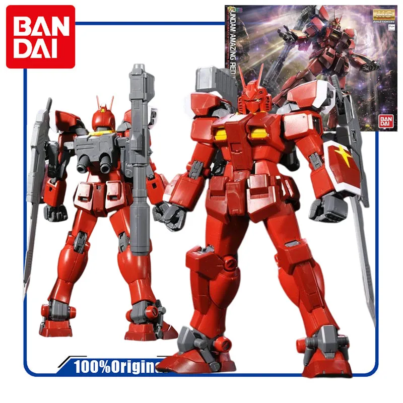

Bandai Original Model Kit GUNDAM MG AMAZING RED WARRIOR 1/00 Anime Action Figure Assembly Model Toys Collectible Gifts for Boys