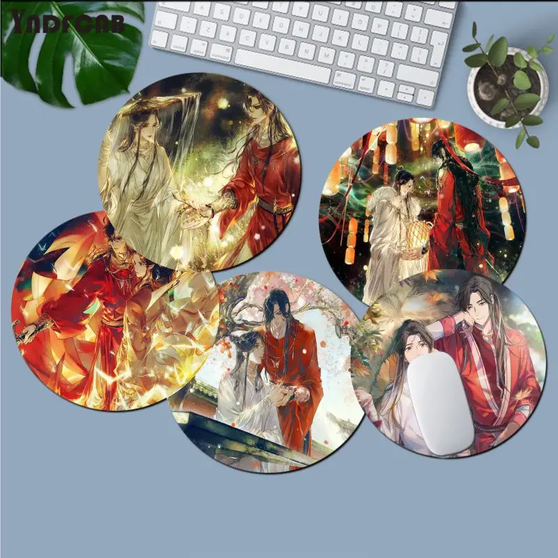 

Tian guan ci fu Animation Round Desktop Desk Mat Kawaii Gaming Accessories Students Writing Pad Mouse Pad Desktop Mat