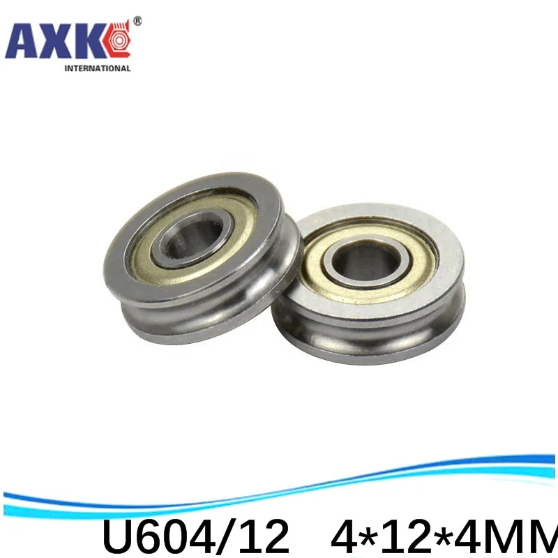 

1PC ABEC-1 4mm Walking guide rail groove U groove 604UU 4*12*4mm 3D printer dedicated feeding roller bearings U604/12 U604ZZ
