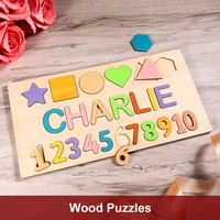 personalized wooden name puzzle toys customized name for toddlers kids educational learning toy handcraft for baby gifts