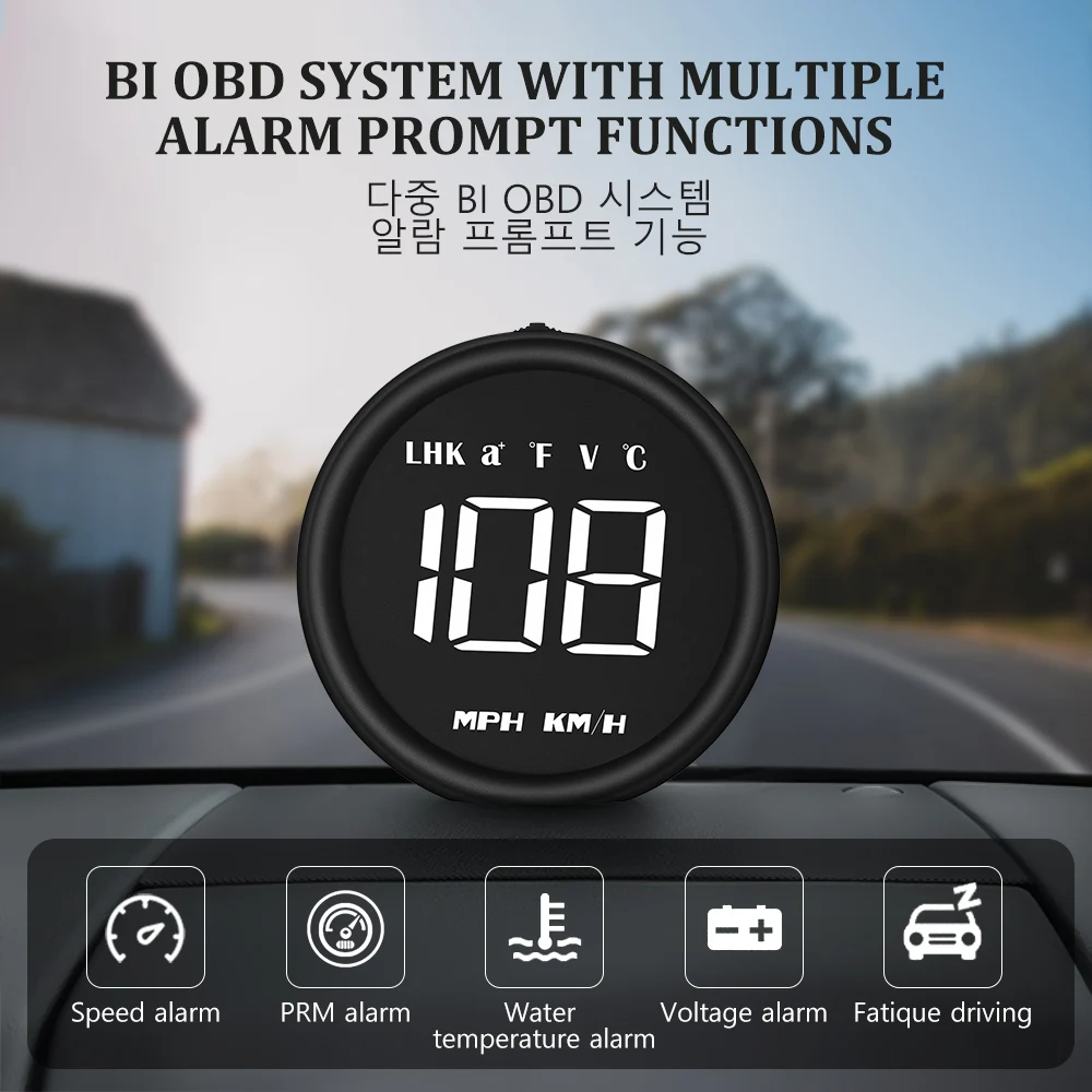 ISINBOX G1 OBD2 HUD Car Head Up Display Speedometer Smart Digital Alarm Reminder OBD For All Cars |