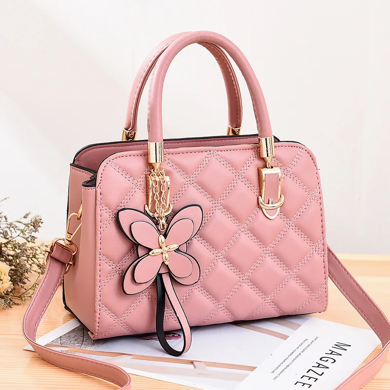 Elegant Women Handbag Women's Bag New Fashion Rhombic Pattern Tassel Simple Style Shoulder Bag Crossbody Bag Messenger Bags