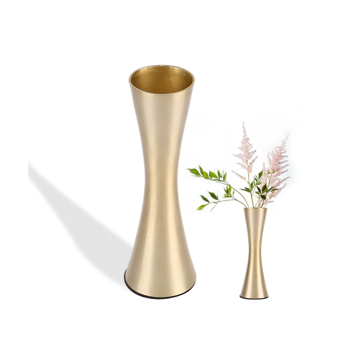 Латунная металлическая ваза небольшая Цветочная набор из 2 современных