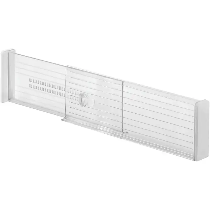 

BPA-Free Plastic Set of 2 Adjustable Drawer Cabinet Organizer, Clear