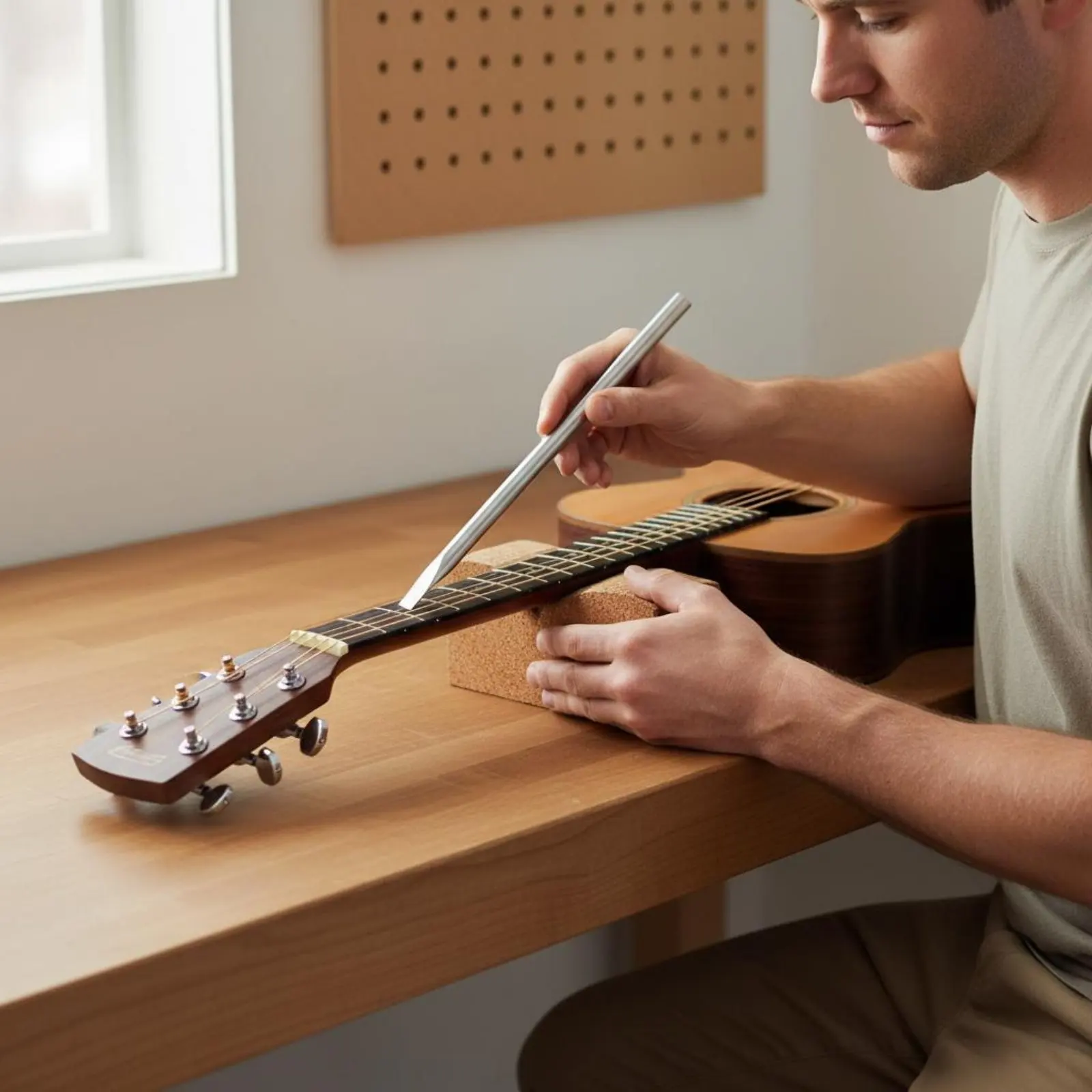 Инструмент для прессования ладов Luthier: не повреждающий гитарные лады, долговечный металлический пресс для мастерских (art.: 3920da4360e27) - 3920da4360e27