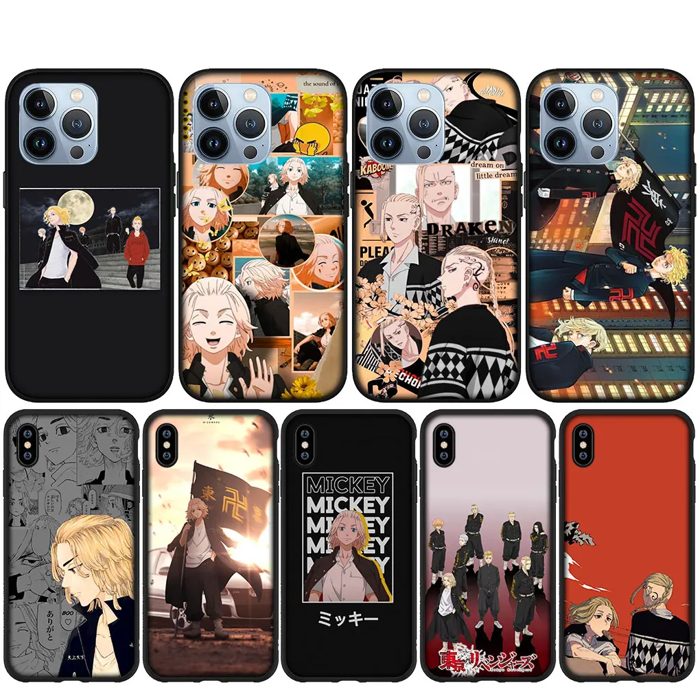 Tokyo revengers Mikey Naoto Hinata Soft Casing for iPhone 14 13 12 Mini 11 Pro XS Max X XR 6 7 6S 8 Plus + SE Phone Cover Case
