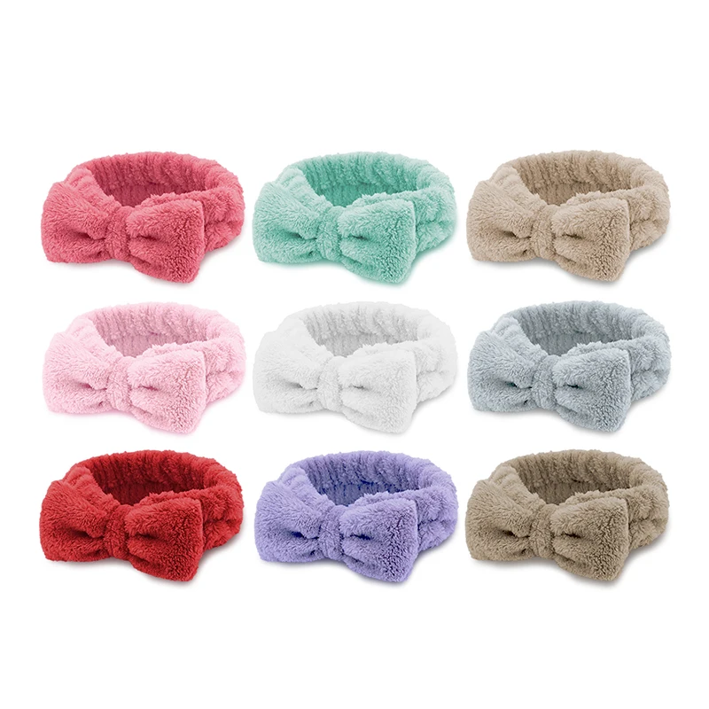 Coral Fleece Soft Headband Cross Top Kont Hairband Elastic Hair Band For Women Girls Wash Face Turban Headwear Hair Accessories