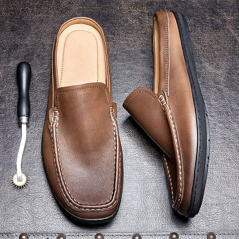 

Summer Must Get ! Leisure Men's Leather Slip-on Loafers Lazy Man Flats Casual Driving Car Shoes