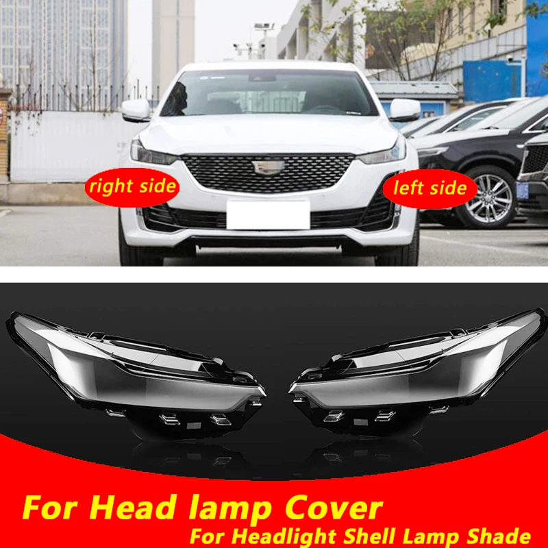 

Use For Cadillac CT5 2020-2022 Transparent Headlamp Cover Lamp Shade Front Headlight Shell Lampshade Lens shell