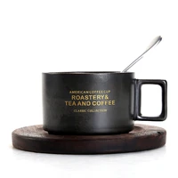 mug luxury ceramic coffee cup nordic with spoon afternoon tea coffee cups retro office porcelain cup and saucer set 110ml cup