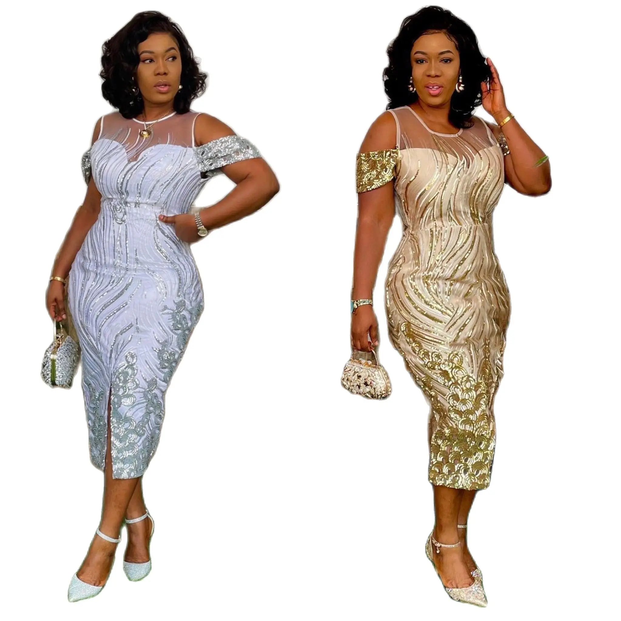 

African Clothing Dashiki Fashion African Clothes Women Christmas Lace Party Lady Dress African Dresses For Women Clothing New