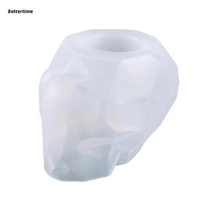 

B36D Skull Storage Jars Epoxy Resin Mold Pen Holder Flower Pot Planter Silicone Mould