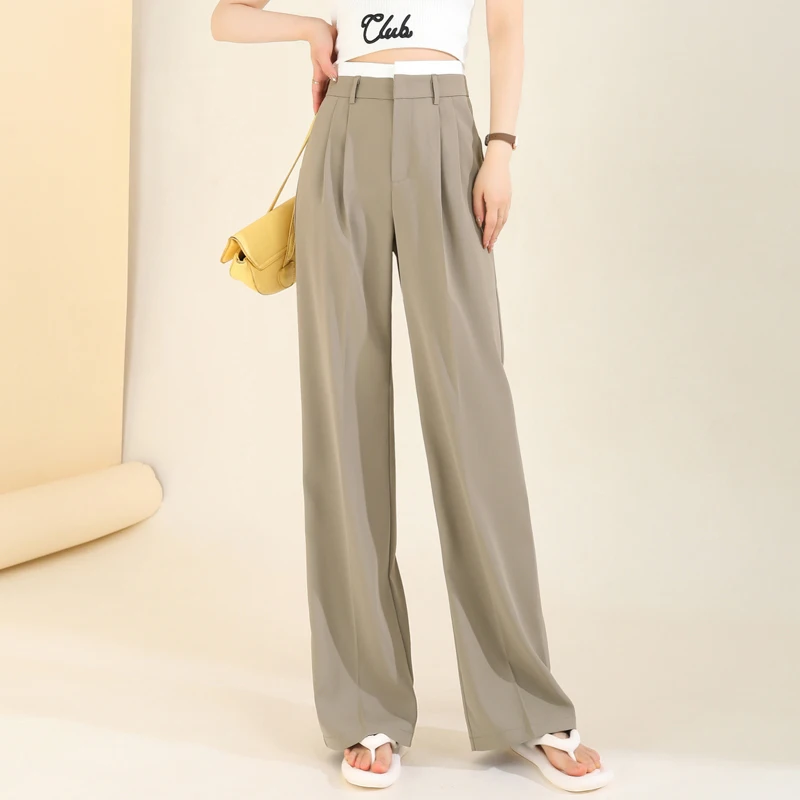 Korean Style Cargo Pants Women 2023 New Fashion High Waist Wide Leg Pants Women Loose Casual Long Trousers High Quality