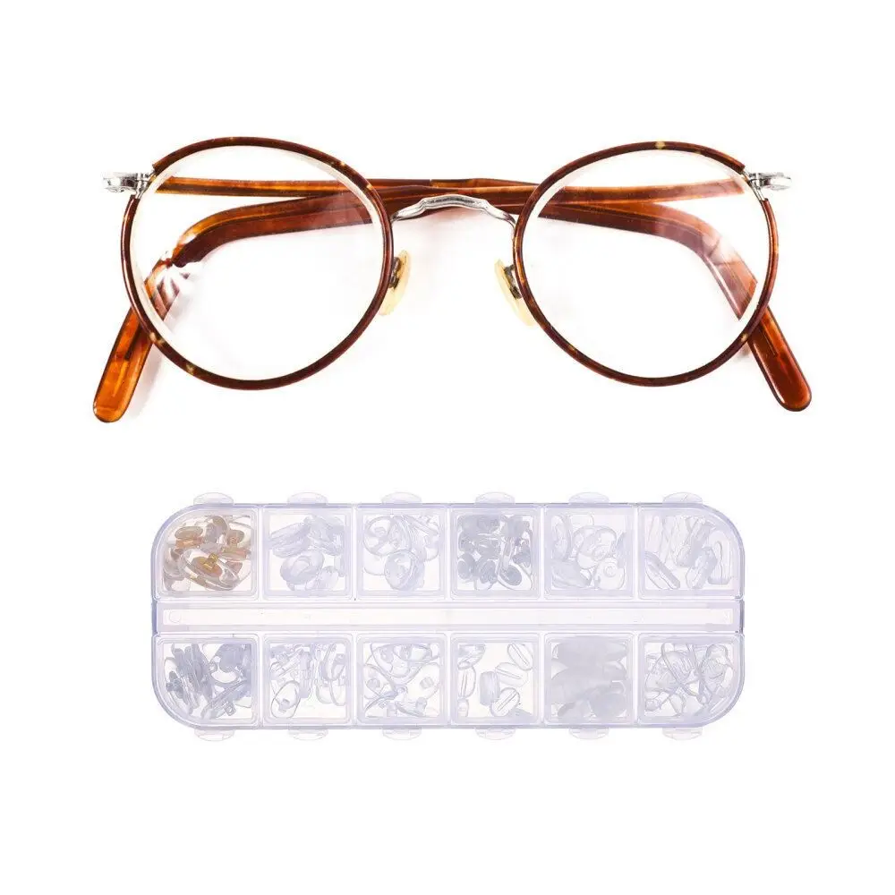 

New Anti-Slip Sleeve Silicone Nosepiece Set Eyeglass Nose Pads Case Nose Pads Glasses Accessories Clear Glasses