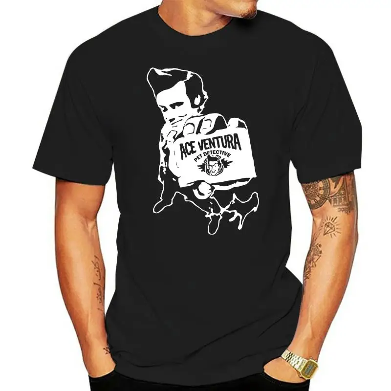 

T-Shirt Ace Ventura Ein Tierischer Detektiv Jim Carrey Shirt Schwarz E173 New Fashion Men Tshirt Coat Clothes Tops