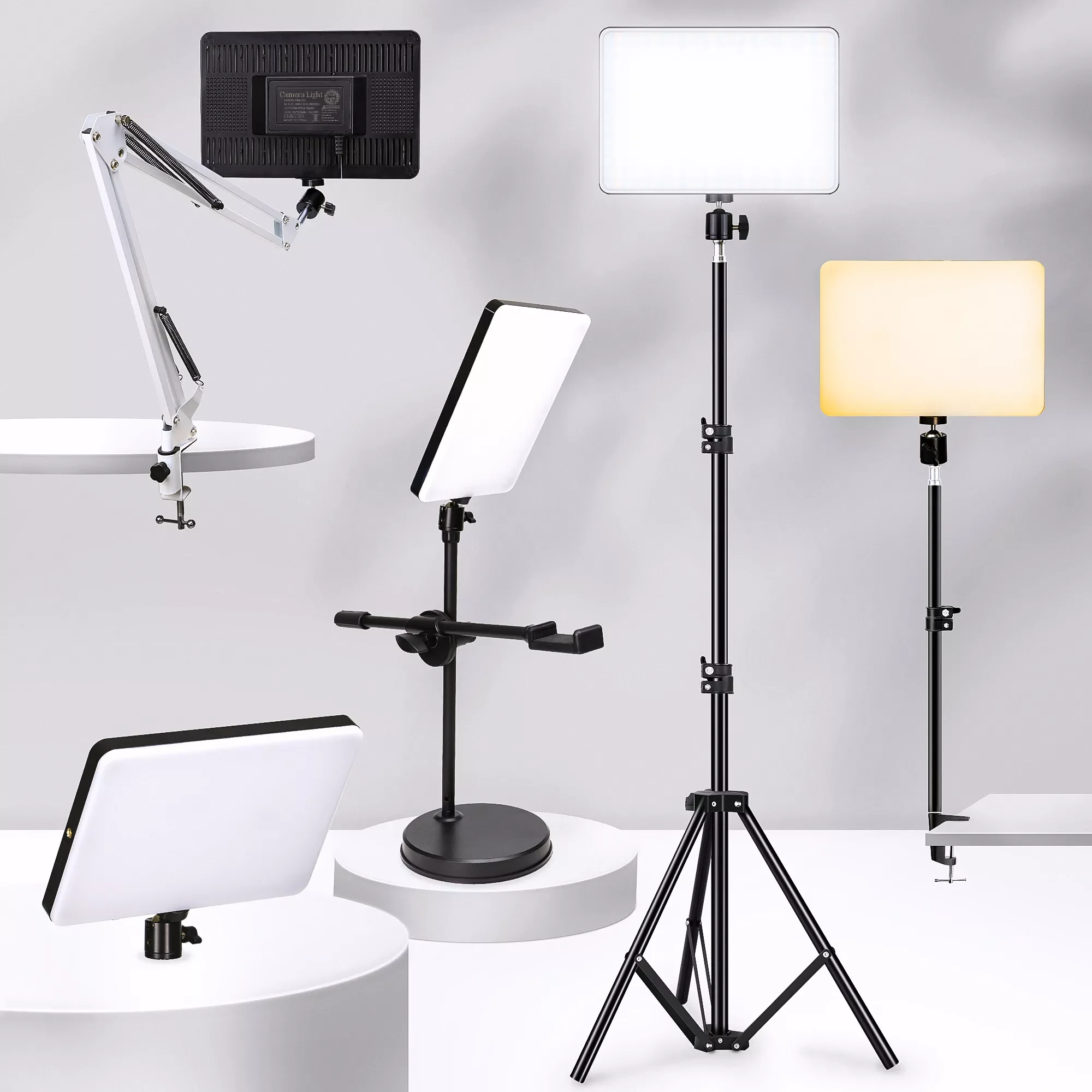 

Dimmable LED Video Light Panel EU Plug 2700k-5700k Photography Lighting For Live Stream Photo Studio Fill Lamp Three Color