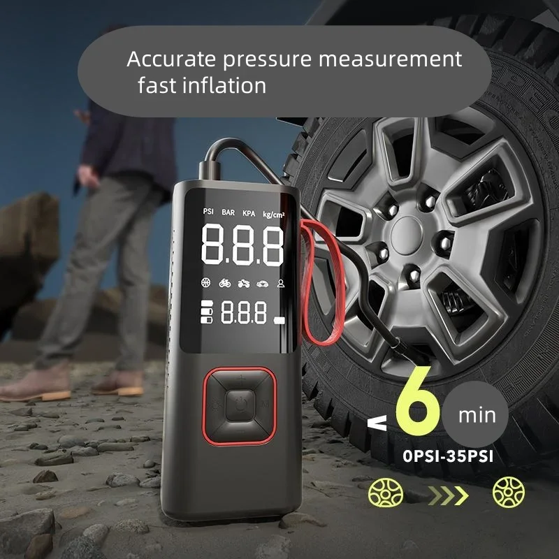 Портативный Беспроводной/проводной Автомобильный Воздушный Компрессор 8000 мАч 12