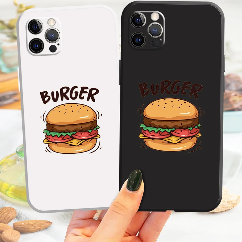 

iPhone 13 Pro Max Case Plus Xs Max SE 6s ProMax 7 12 6 XR 8 X Mini 2020 11 13 Cute Delicious Hamburg Phone Covers Flip Mirror
