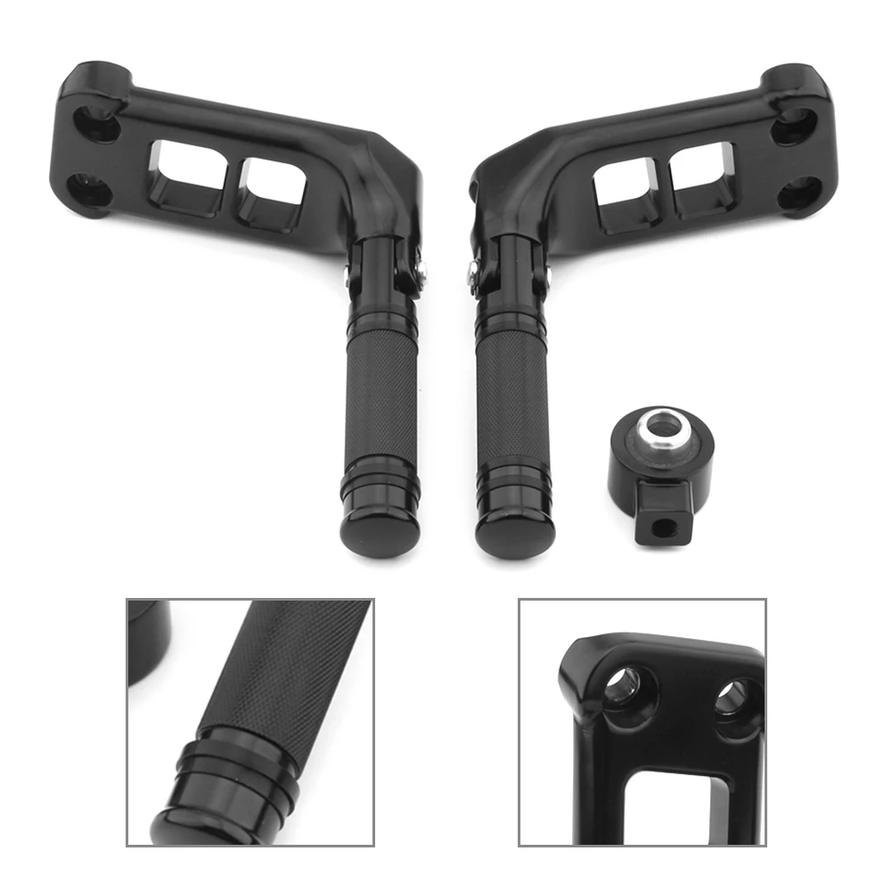 Комплект кронштейна подножки пассажира для Harley-Davidson V-Rod VRSCAW 2007 2008 алюминий черный