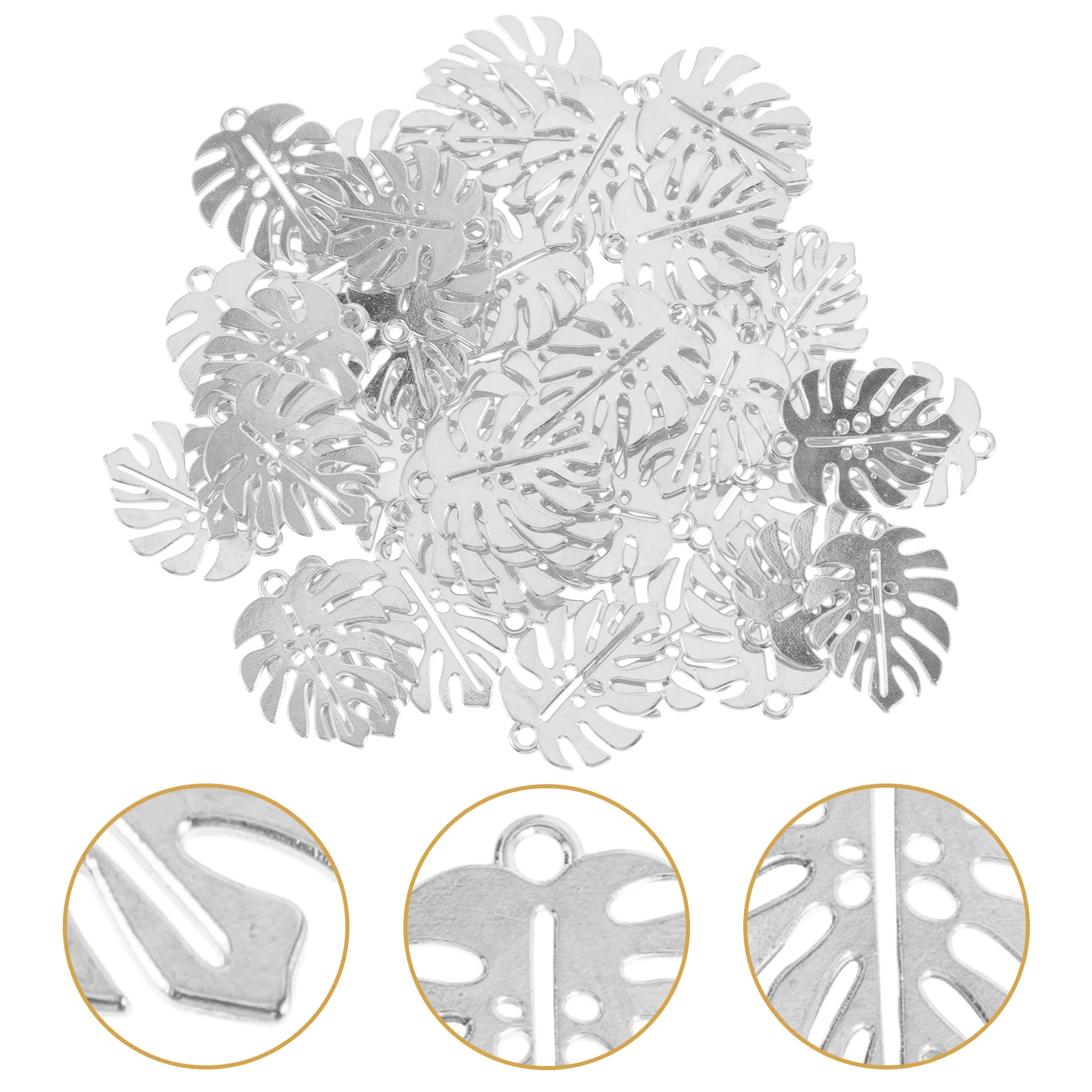 50Pcs Monstera Leaf Charms Alloy Leaves Charms Hollow Leaf Metal Pendants DIY Jewelry Charms