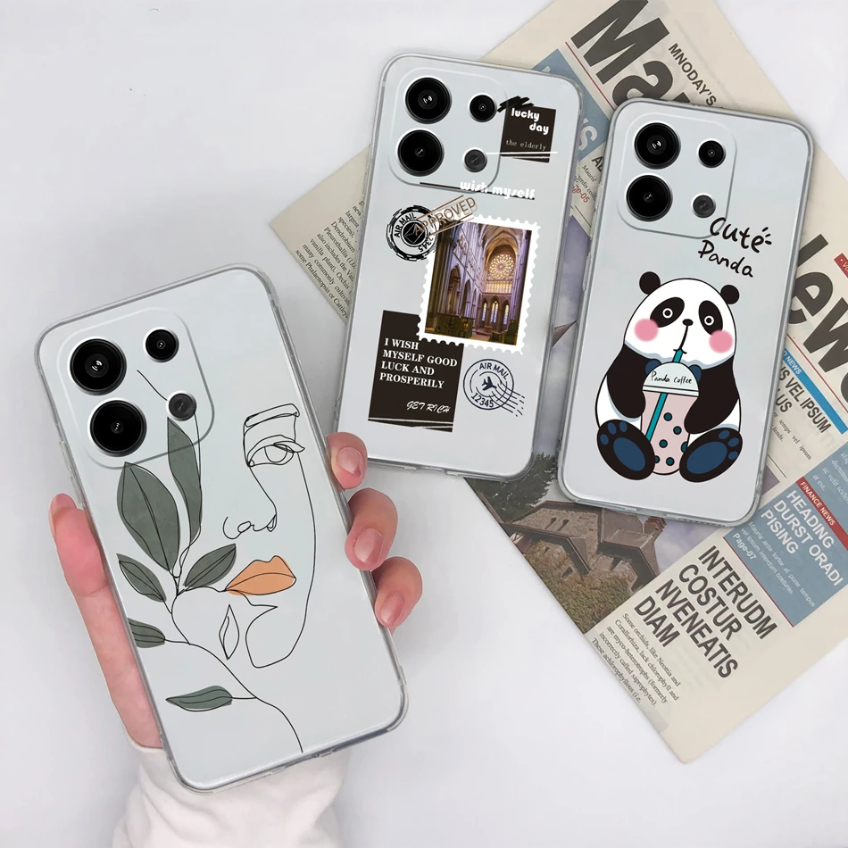 Для Redmi Note 13 Pro Чехол 4G 5G глобальная версия Новинка Мягкий силиконовый прозрачный