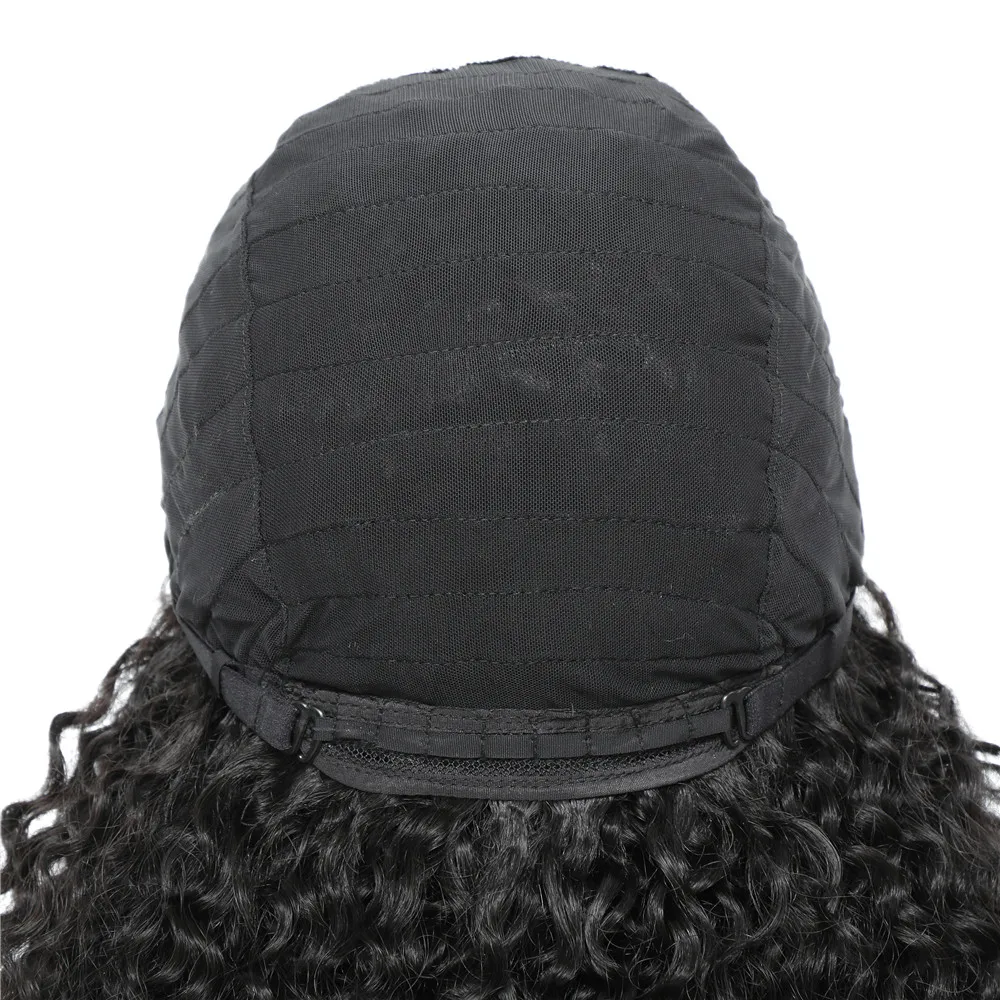 Black Color Synthetic Lace Wig For Women Middle Part Soft Kinky Curly Natural Daily Use Hair Wigs X-TRESS Medium Length 18 Inch |