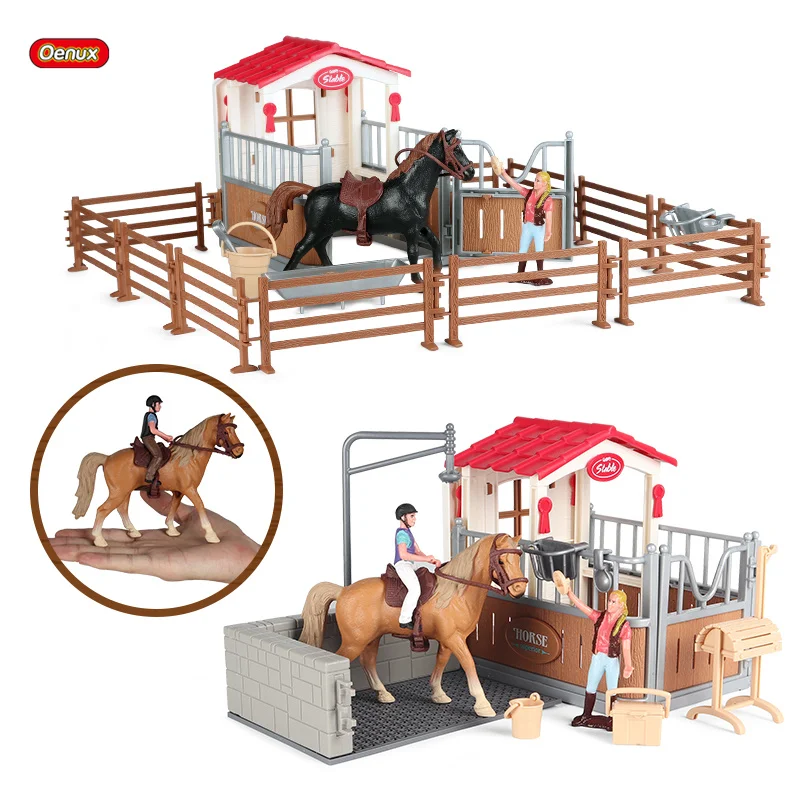 Экшн-фигурки Oenux Wild Steed Clydesdale фигурки животных ферма стабильный гонщик наездник