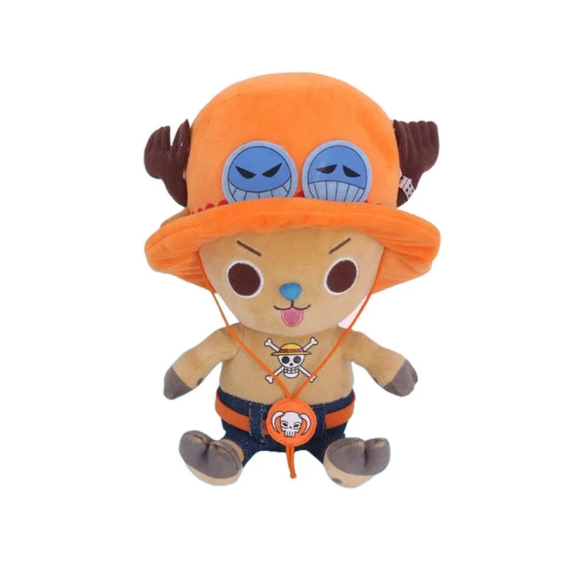 Фото Аниме-игрушка ONE PIECE: плюшевая кукла Луффи и Чоппер, милый мультяшный персонаж, декор для комнаты, подарок на день рождения, мягкая набивная кукла №4
