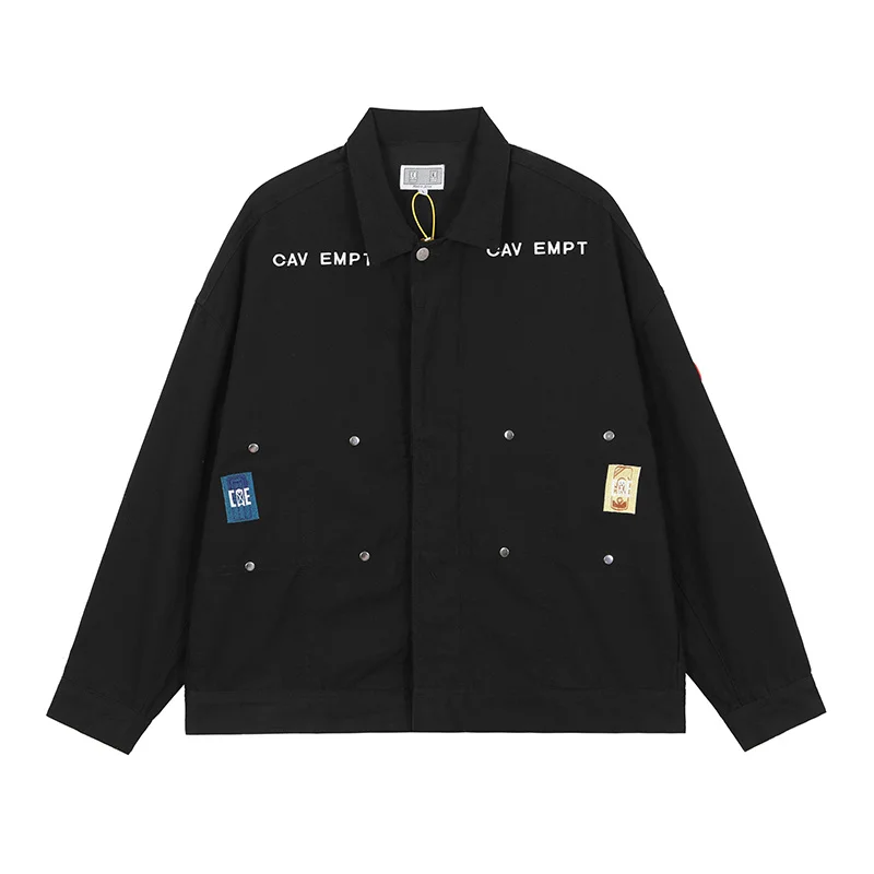 

C.E CAVEMPT Autumn And Winter New Style Wash Black Multiple Pockets Jacket Couple Coat