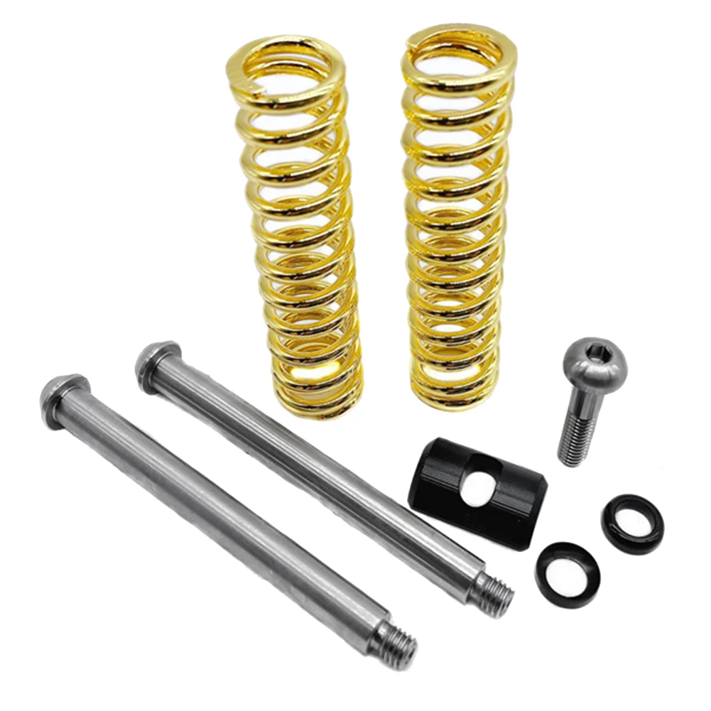 

Folding Bicycle Dual Spring Front Shock Absorber for Birdy 3 Suspension P40/R20/GT/CITY,Gold