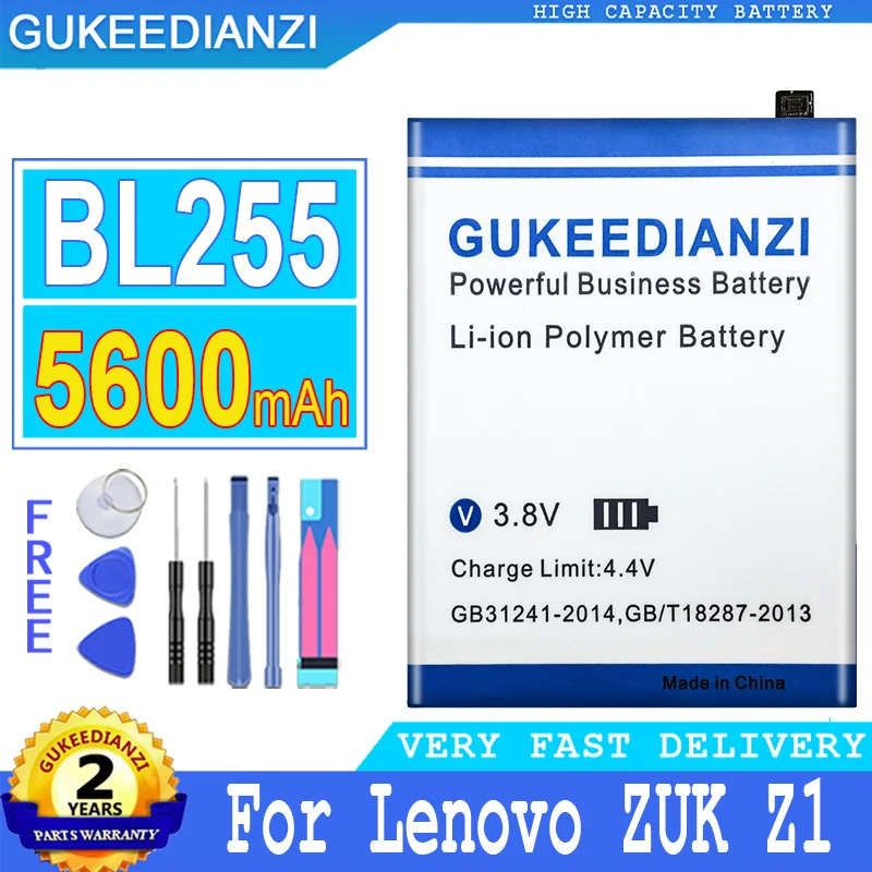 Аккумулятор GUKEEDIANZI BL255 BL 5600, 255 мАч, для Lenovo ZUK Z1, ZUKZ1, Z1221, сменные батареи, аккумулятор + Бесплатные инструменты
