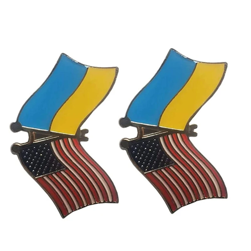 

N58F Ukraine Badges Ukraine Brooch Souvenir Memoria Collection Ukraine Flag Lapel Pins Brooches National Flag Souvenir