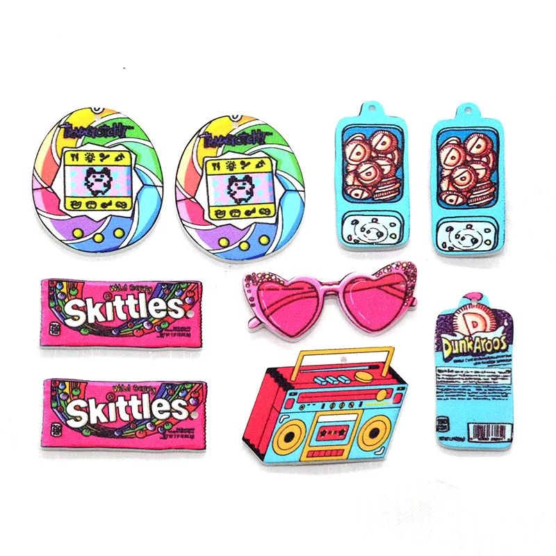 Game Charms Funny Bubble Gum Snack Pendant For Earring Keych