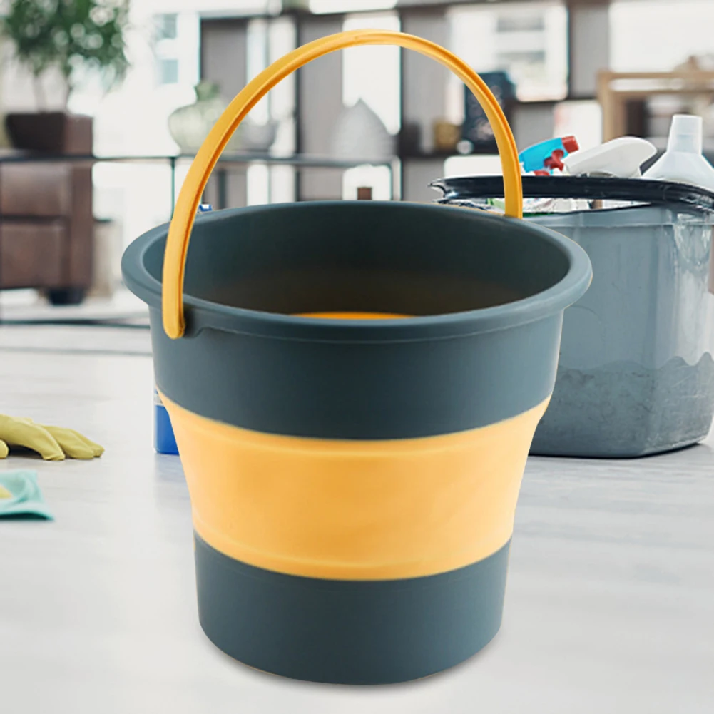 5/10L Collapsible Bucket Multifunctional Folding Water Container Lightweight Environmentally Space Saving for Camping Fishing
