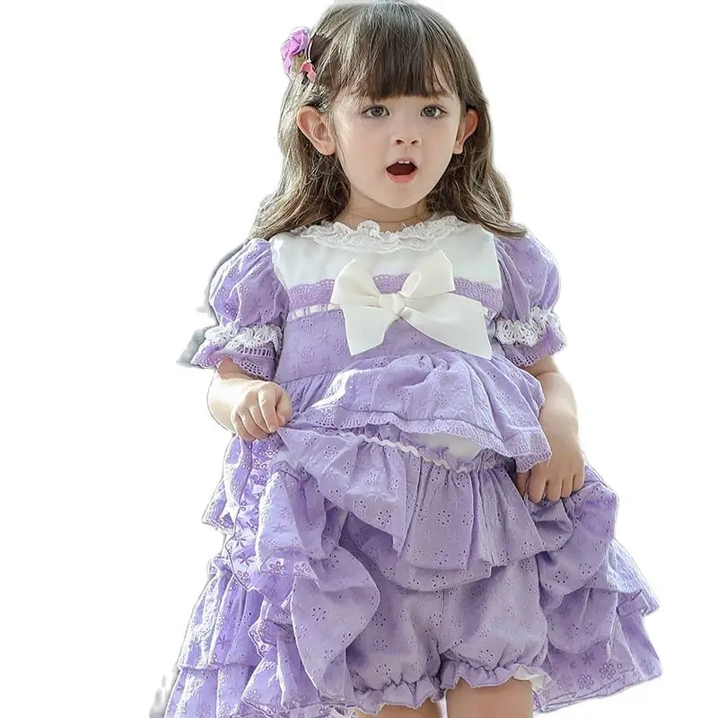 

Благородная юбка Лолиты из Саудовской Аравии, благородное фиолетовое однотонное платье для девочек, платье лолиты, юбка для девочек, компле...