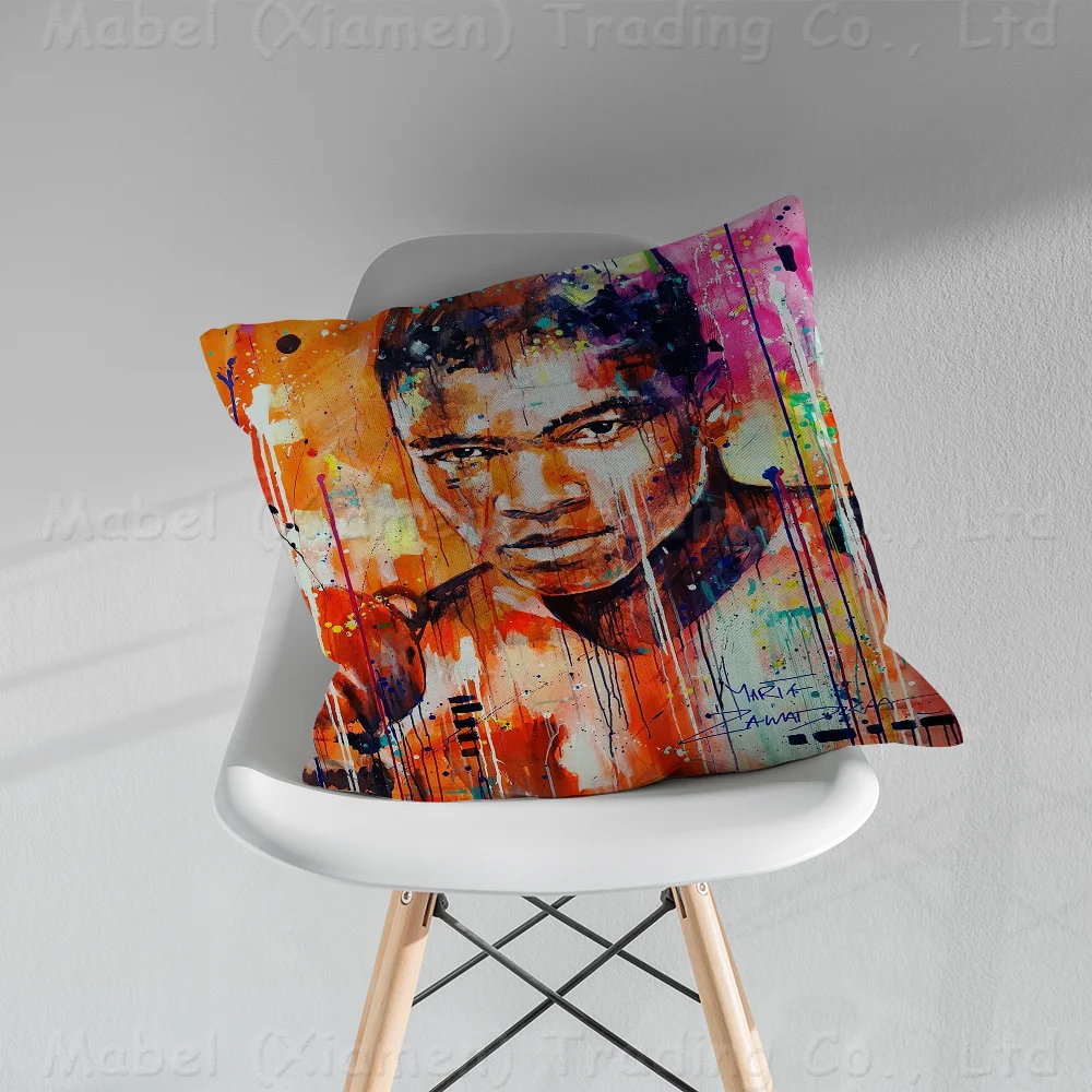 Боксер Майк Тайсон Мухаммед Али мотивационная офисная подушка наволочка