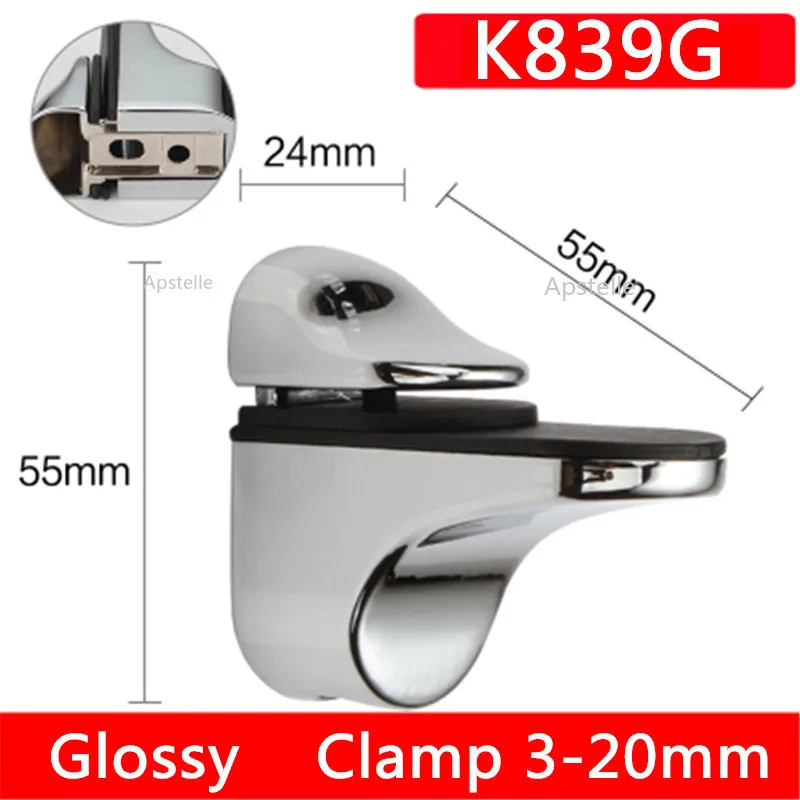 

F-Shaped Duck Beak Fish Mouth Splint Holding Bathroom Kitchen Glass Bracket Fixed Glass Hardware
