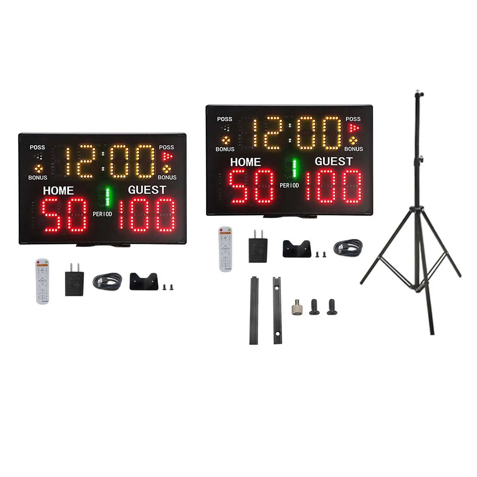

Portable Digital Scoreboard Score Clock Wall Mounted Battery Operated Electronic Scoreboard for Volleyball Tennis Basketball