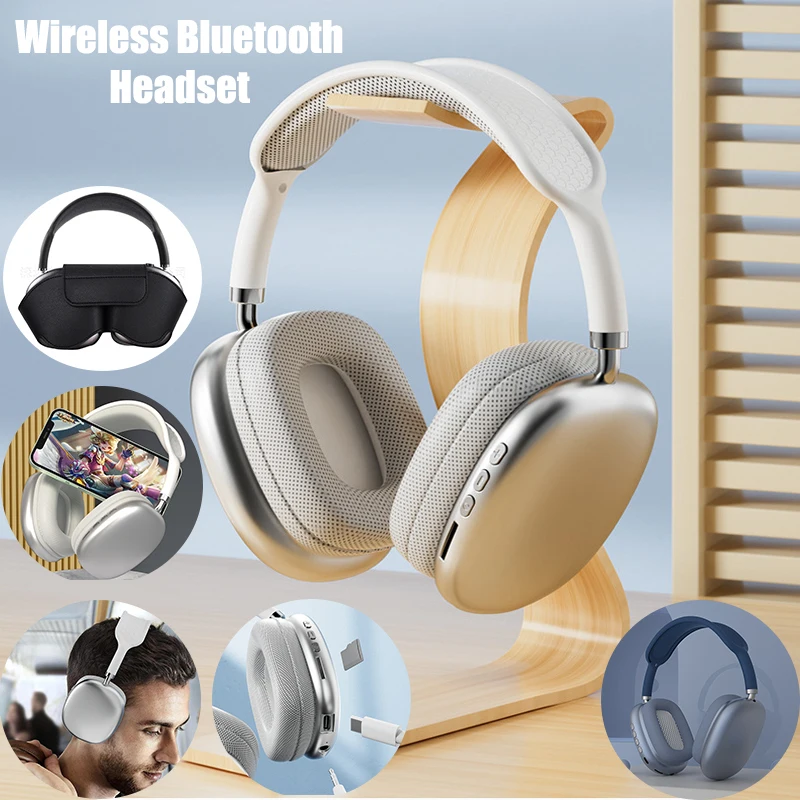 P9 Air Max Wireless Bluetooth Stereo HiFi Headphones Music Sports Gaming Headphone With Mic Case TWS Earbuds MP3 Player Headset