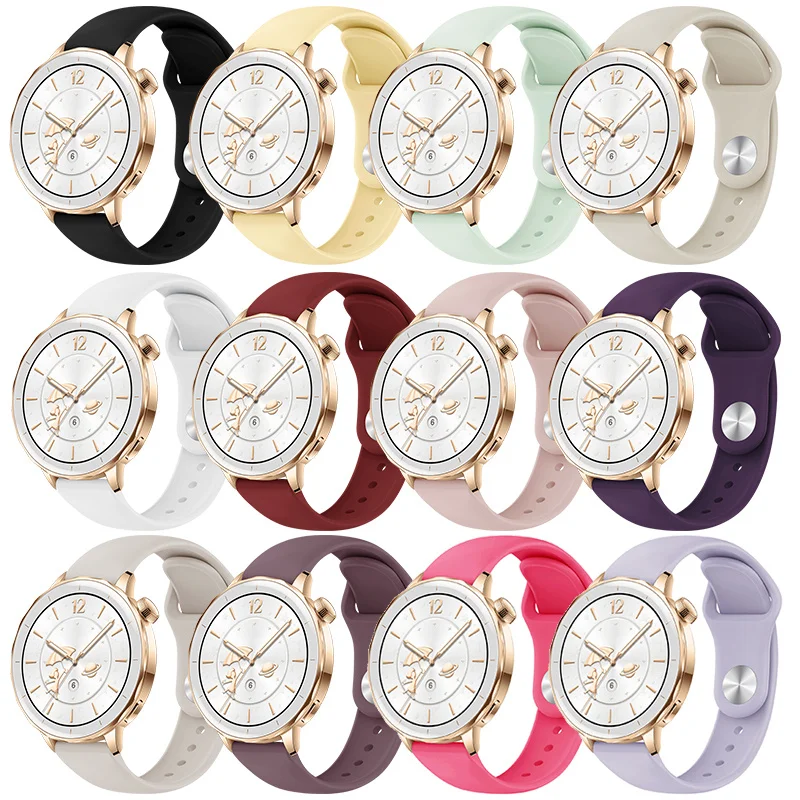 Фото Силиконовый ремешок 18 мм, 20 мм, 22 мм для Huawei Watch GT6/5 GT4 41 мм 46 мм/GT5 Pro 46 мм 42 мм Спортивный браслет для Huawei Watch 4 3Pro Band №1