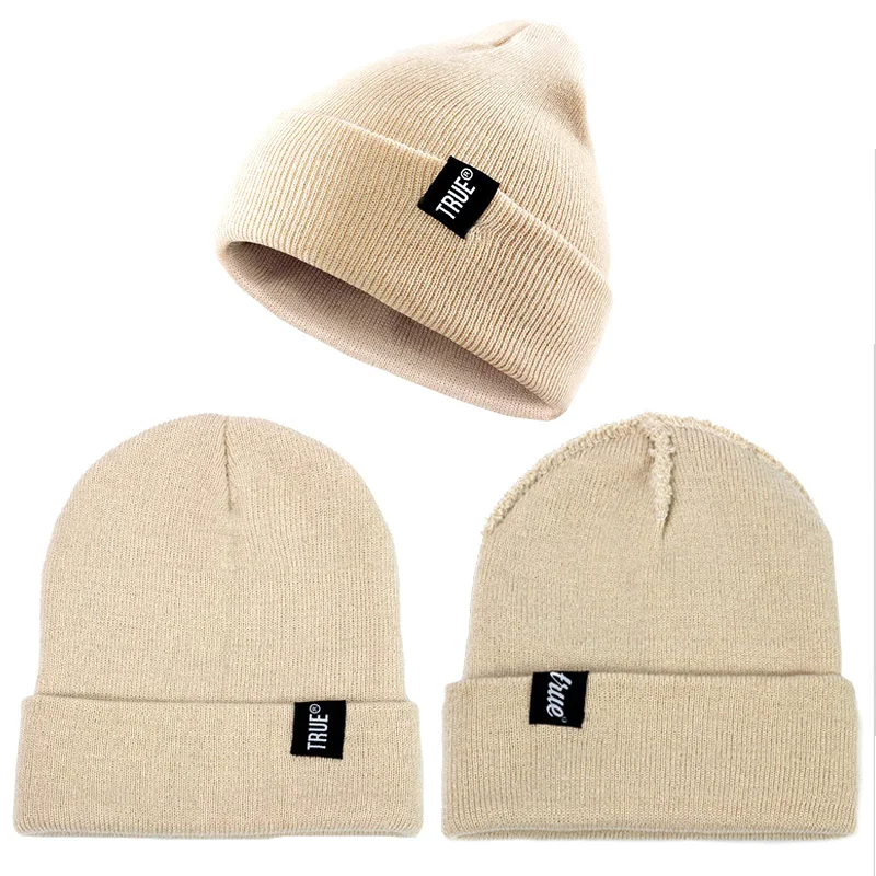

Knitted Hat For Men & Women Caps Wool Fashion Simple Warm Solid Autumn Winter Cap Trendy Style Winter Necessities