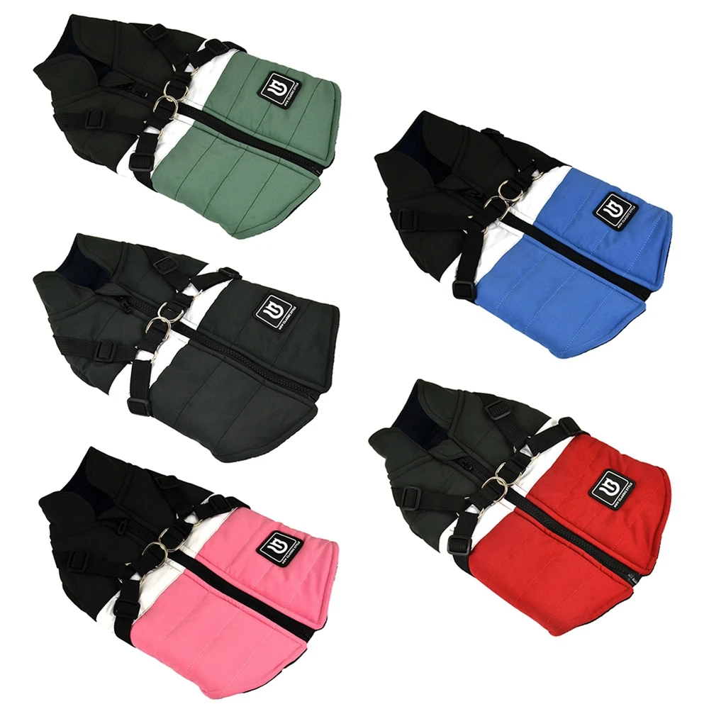 

Winter Pet Dog Vest Jacket Windproof Warm Soft Dog Clothes Fleece Pet Dog Jacket With Harness Outdoor Walking Windproof Coat