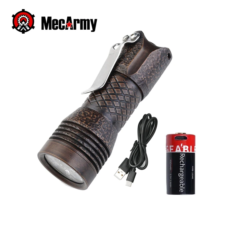 Медный фонарик MecArmy PS16 ограниченная серия 2000 люмен для повседневного