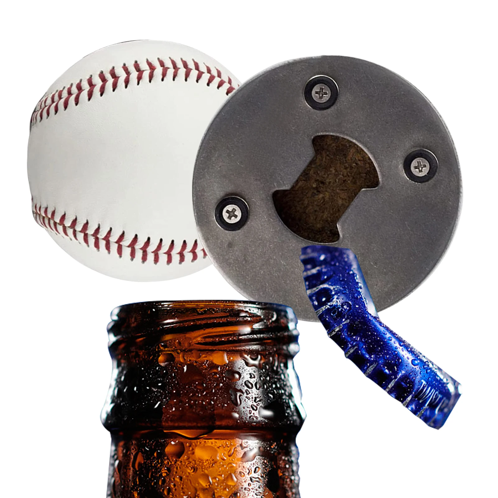 

Magnetic Bottle Opener Baseball Shape Metal Bottle Opener For Beer Bottles Hemisphere Beer Openers Funny Festival Beer Gift