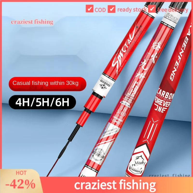 Carbon Carp Rod28Adjust Fishing Rod blue vision fishing rod sea spinning For fishing  accessories 2.7-81M