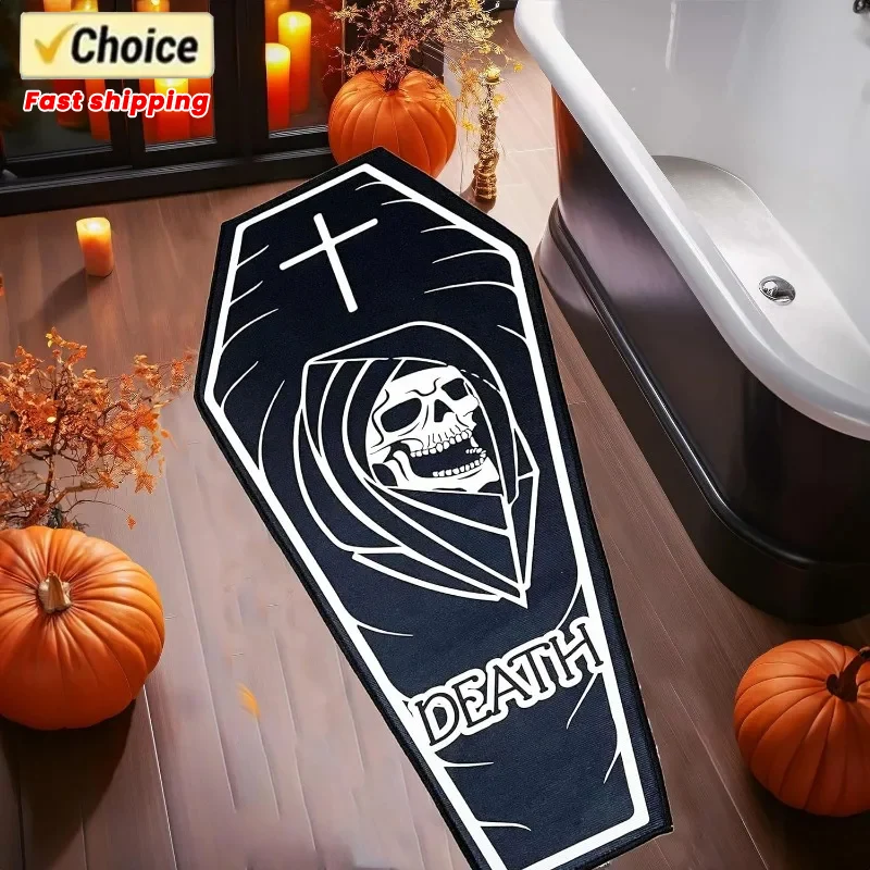 Креативный Ковер Со Скелетом На Хэллоуин Водонепроницаемый Замшевый Напольный